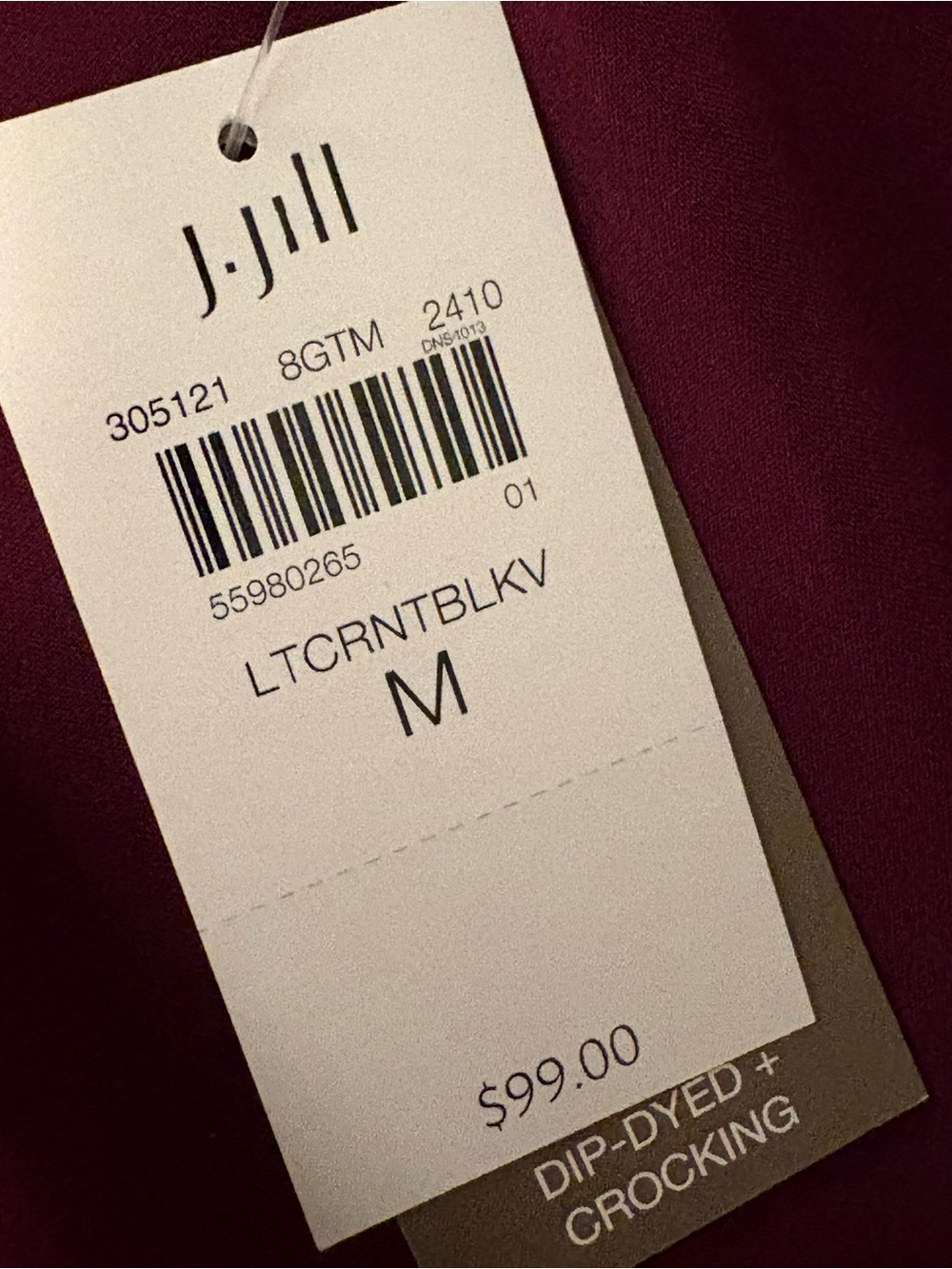J. Jill Dip-Dyed Maxi Skirt | Burgundy to Plum | Size M | NWT - Picture 2 of 13